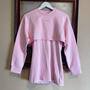 Fendi Light Pink Layered Long Sleeve Top